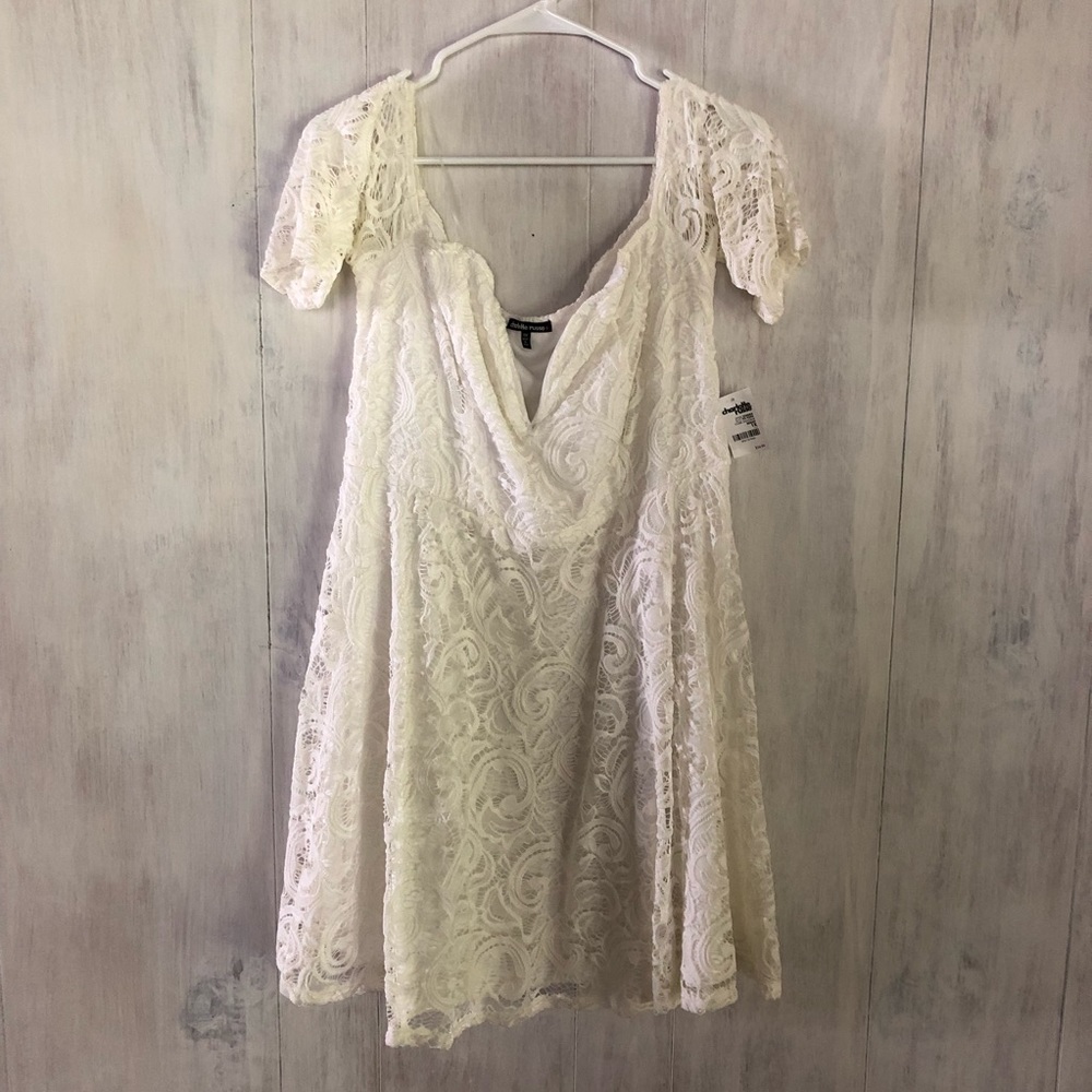 White lace dress- bridal shower